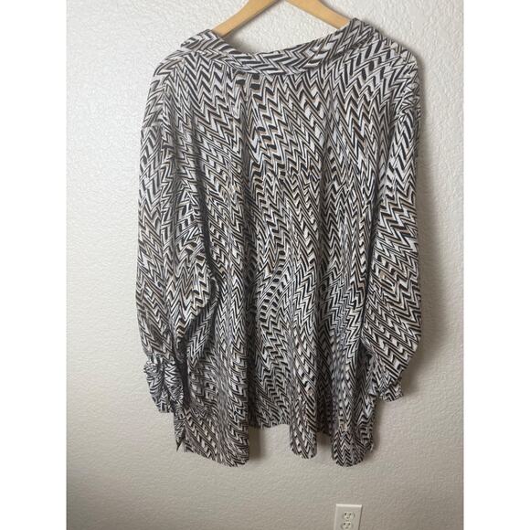 Set of 2 Maggie Barnes Catherines Popover Roll Tab Sleeve Blouse 4X 30W 32W - Picture 10 of 12